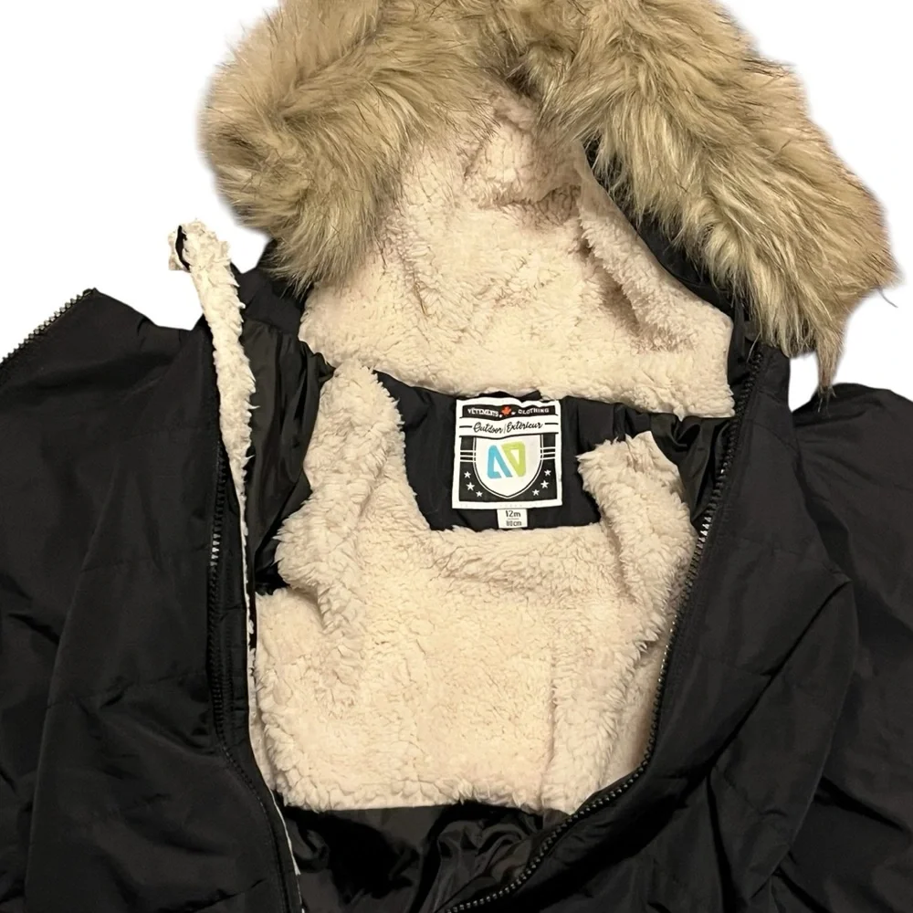 Noruk Sam Baby One-Piece Snowsuit Bunting‎ Black and Cream 12 months